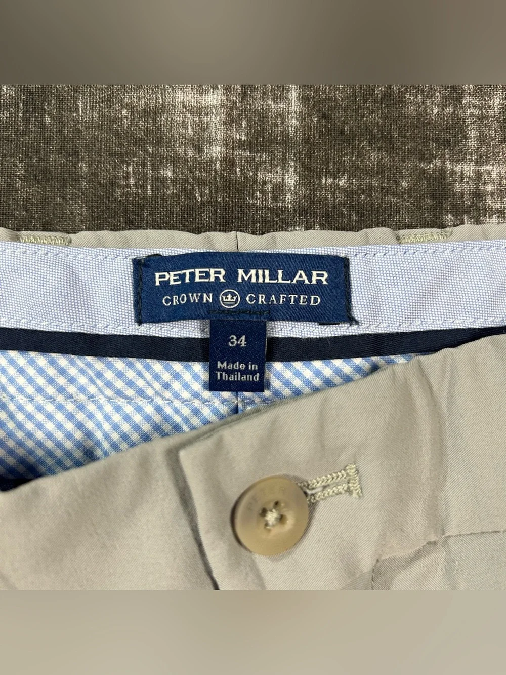 Peter Millar Crown Crafted Surge Golf Shorts Mens 34x9 Gray Athletic Performance